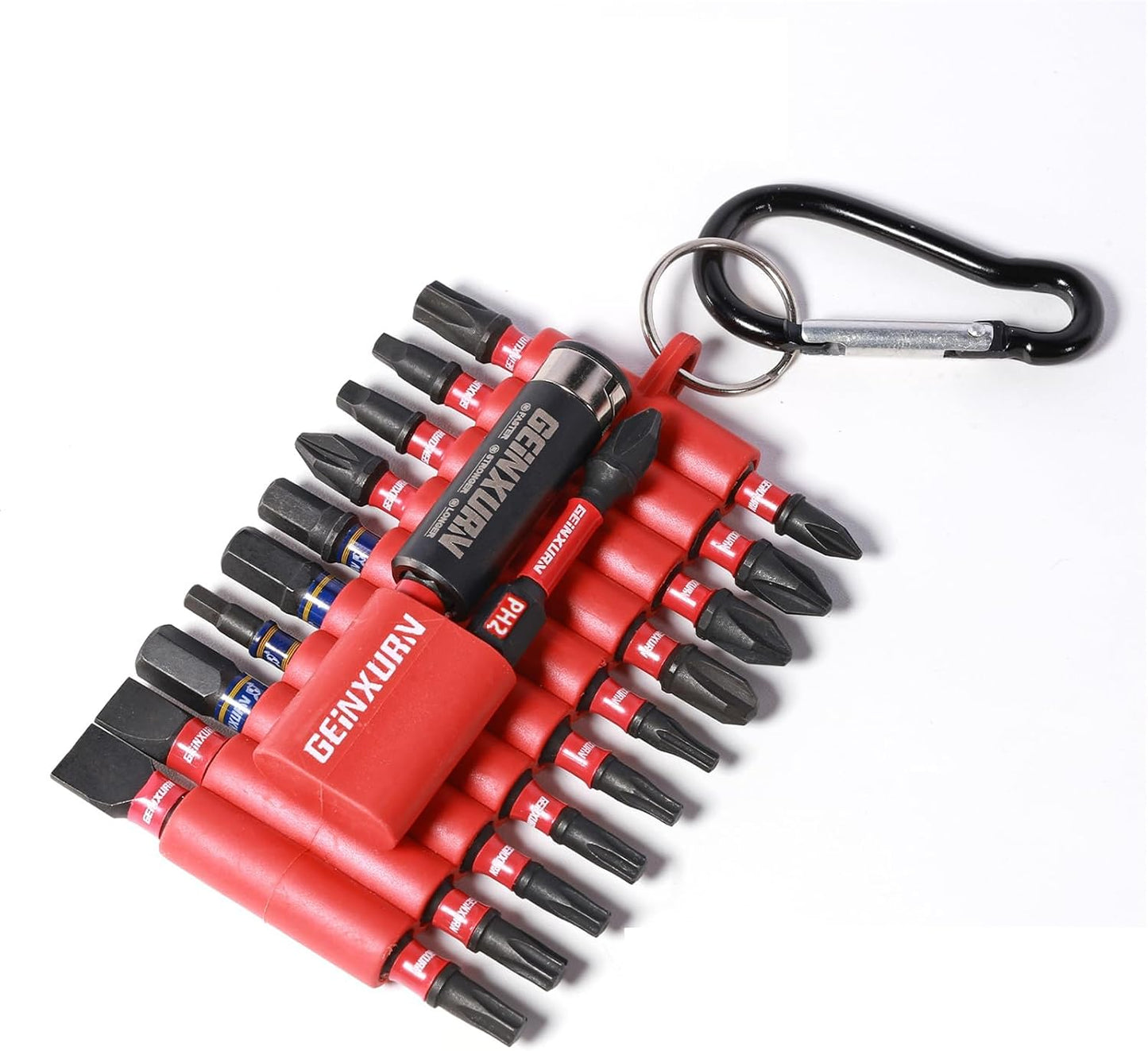 (PH/TORX/HEX/PZ/SQ/SL) Screwdriver Bits Set, 66 Pieces Impact 1”/ 2”Magnetic S2 Steel Multi Power Insert Driver Bits and 3Pc Bit Holder with Organizer Sleeve