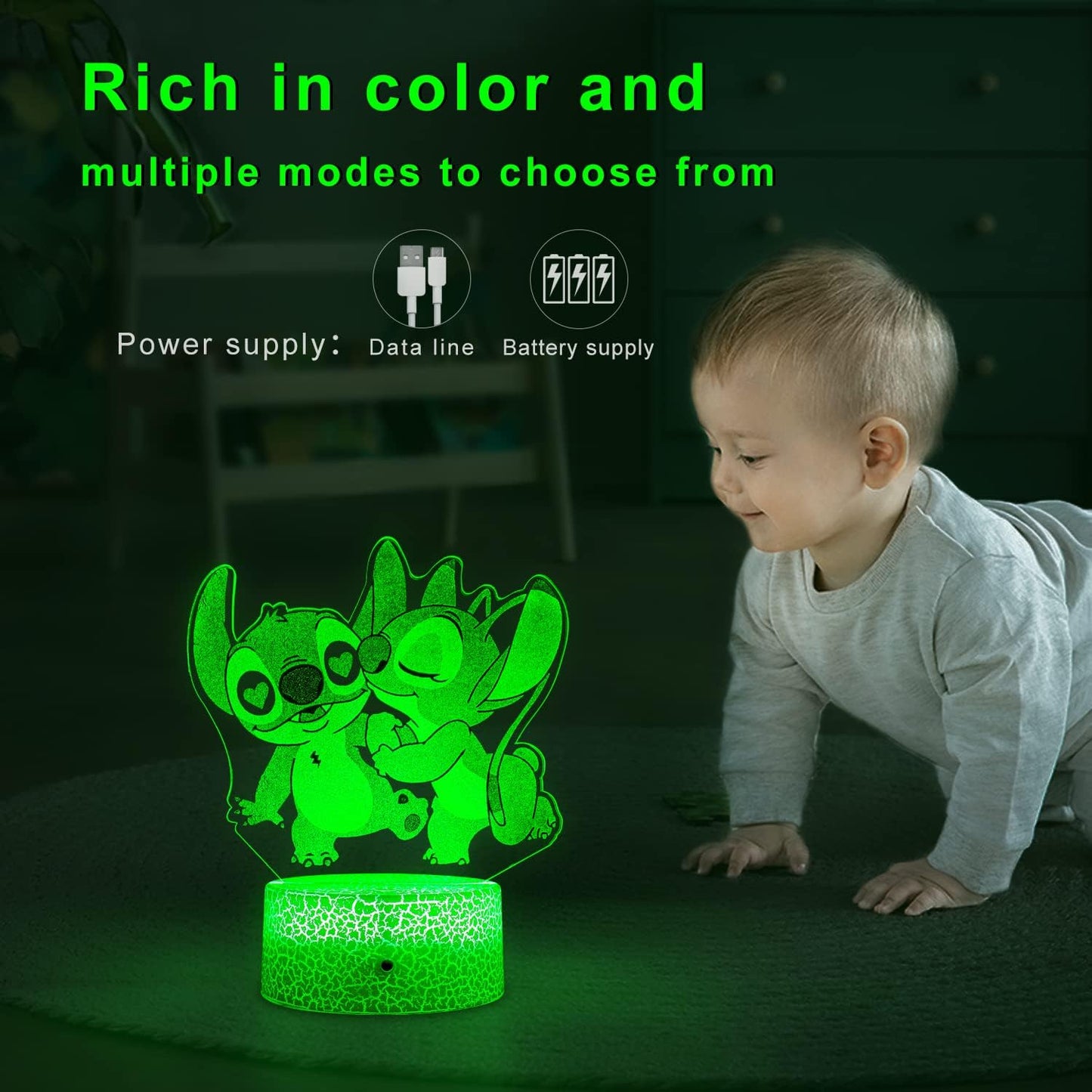 Gifts for Girls Cool Night Light with Timer Remote & Smart Touch 7 Colors Changing Dimmable Cool Room Decor Bedside Lamp for Bedroom Boys Girls