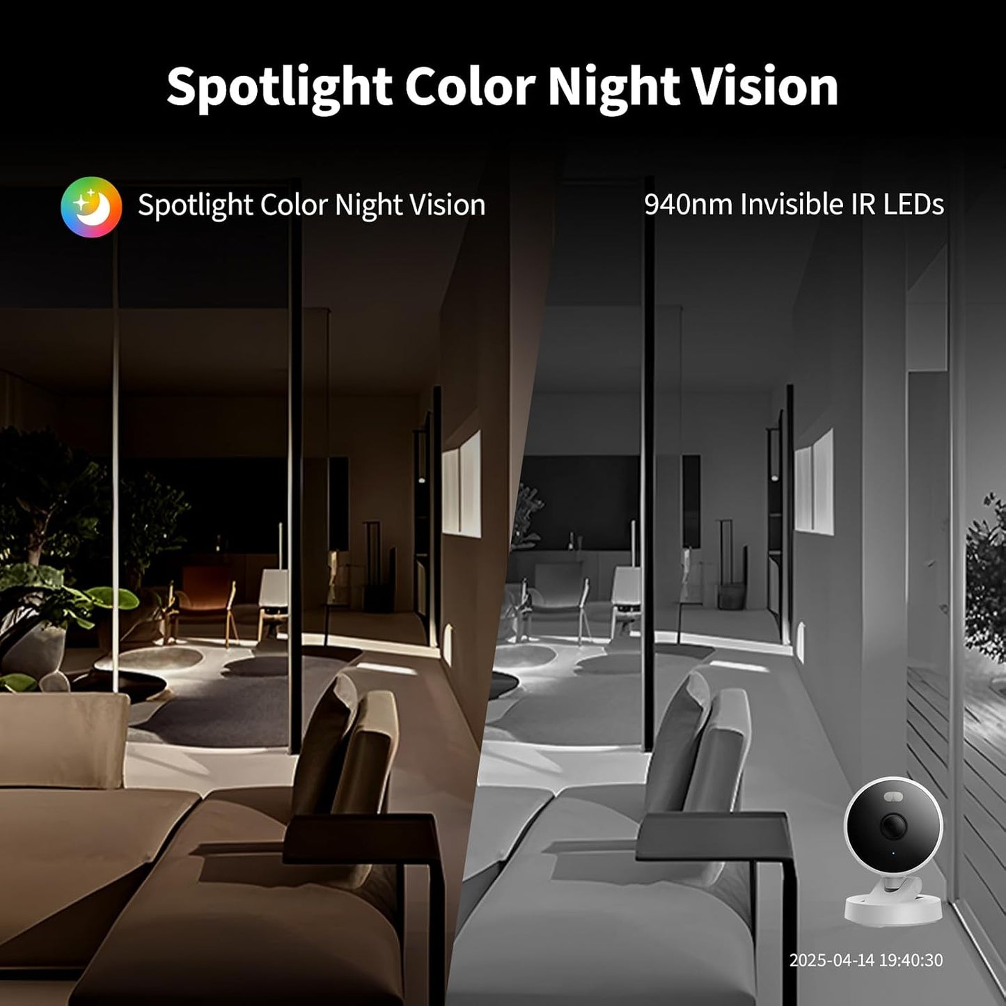 Aqara 2K Indoor/Outdoor Security Camera G100, HomeKit Secure Video, White | 2-Way Audio, Spotlight Color/IR Night Vision, AI Detection, 140° FOV, Wi-Fi 6, Supports HomeKit, Alexa, Google and IFTTT