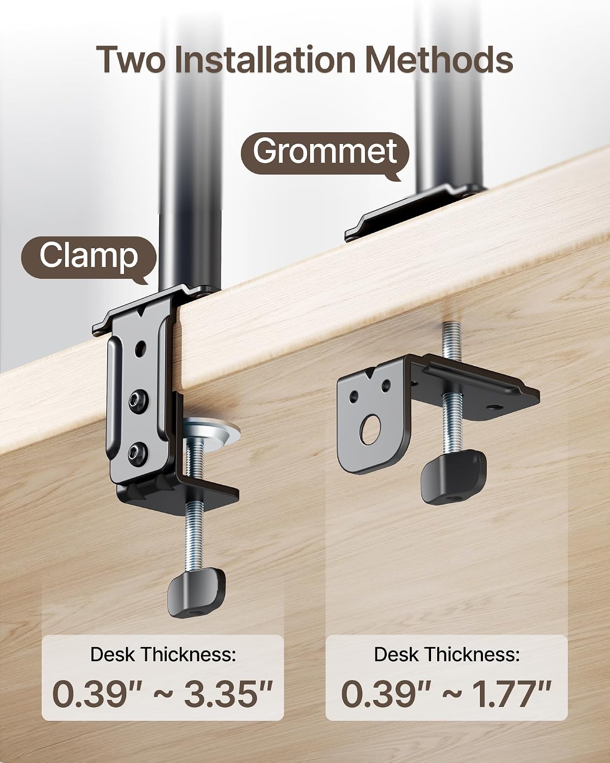 monTEK Dual Monitor Stand for 17-32" Screens, 22 lbs Each