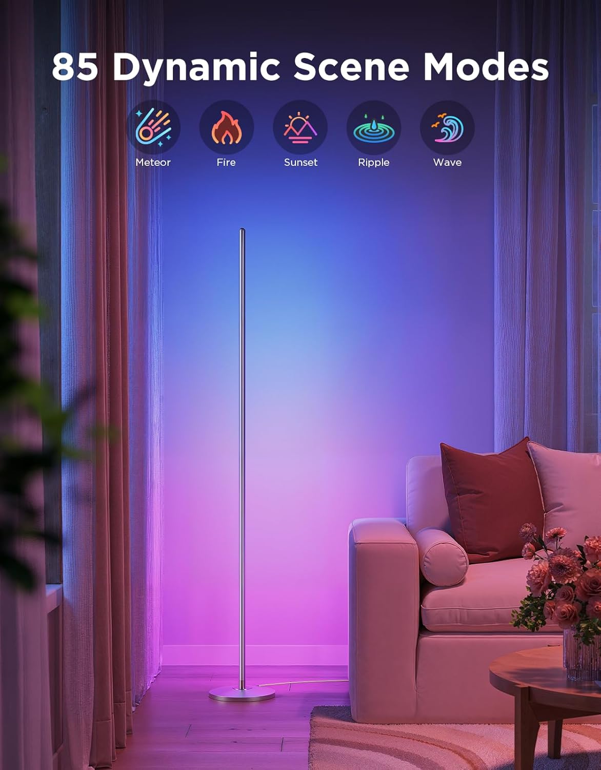 Govee RGBIC Floor Lamp, 1000lm LED Corner Lamp