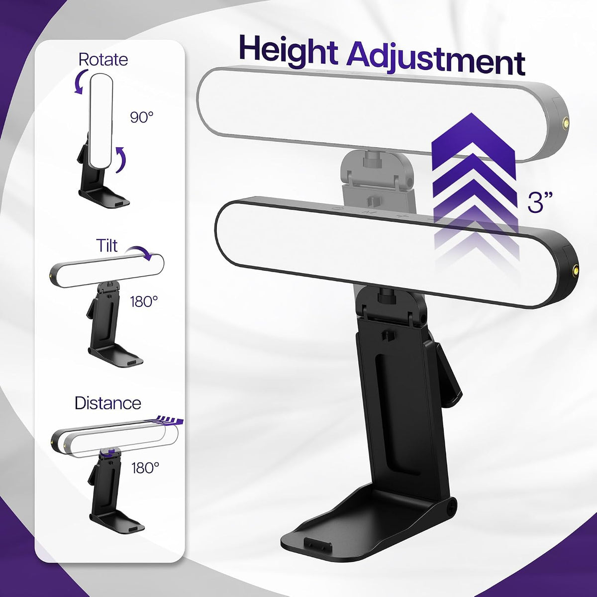 Life Finds Black Webcam Light for Streaming, LF-WL1