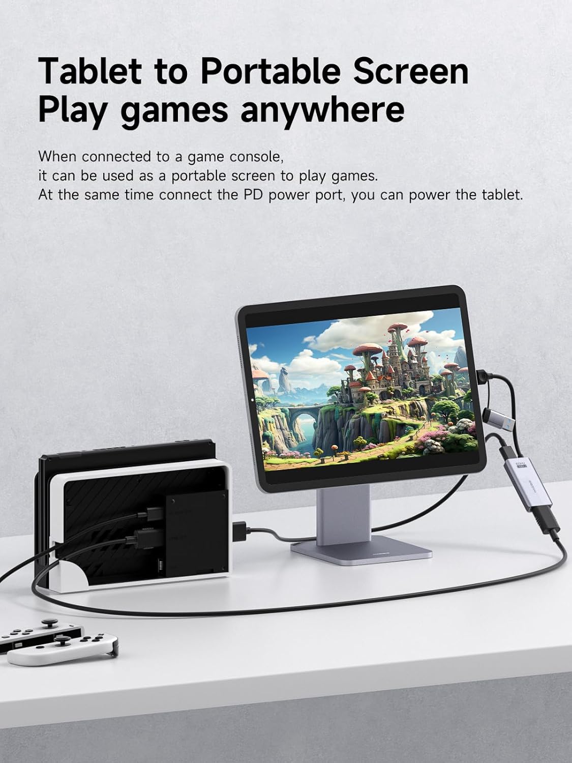Hagibis USB3.0 Video Capture Card with 100W PD HDMI to USB/USB C 1080P HD 60fps Live and Record Video Audio Game MS2130 for Quest 3 2 Pro VR Switch2 PS4/5 Live Broadcast, Gaming, Streaming (UHC07P)