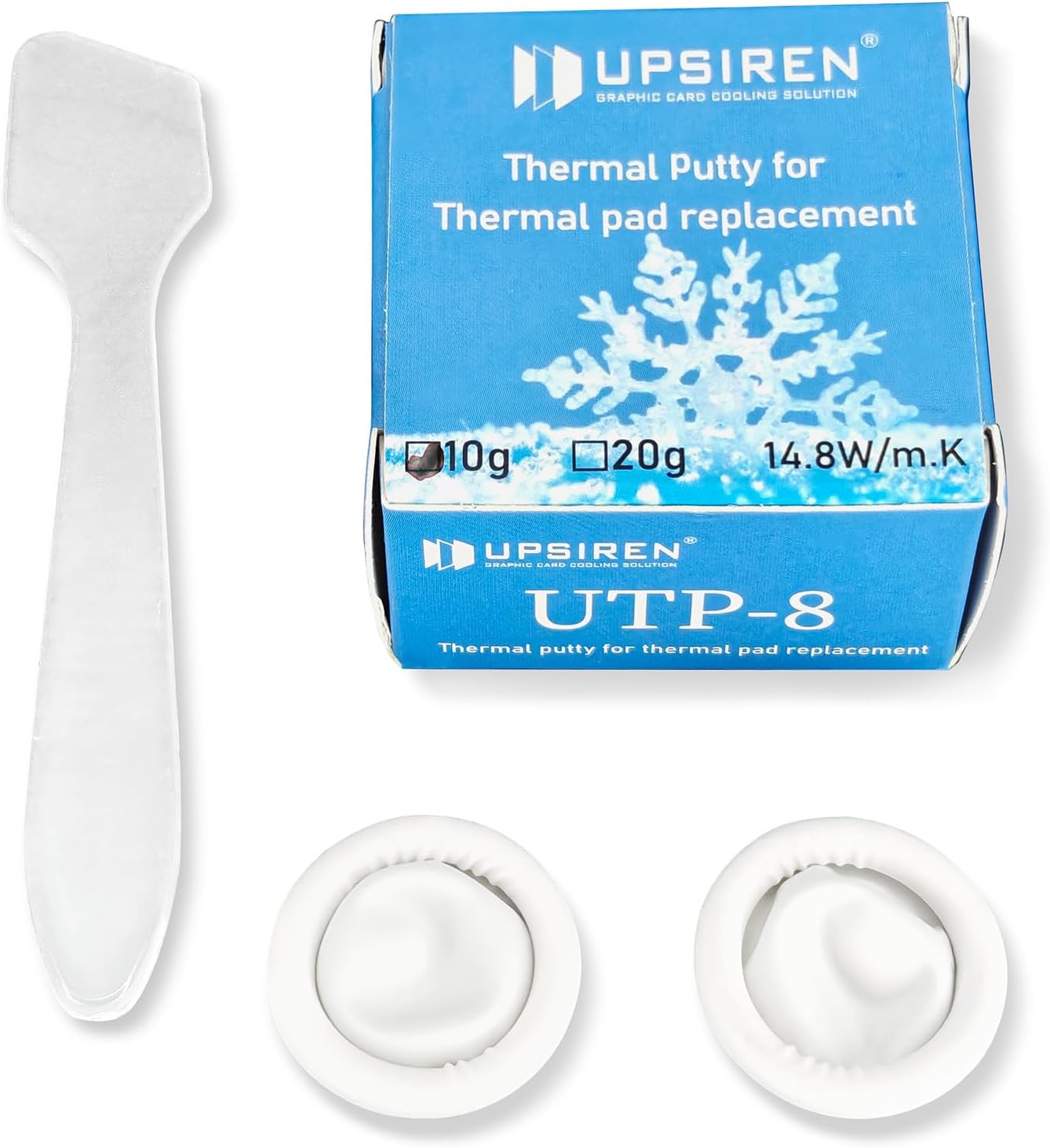 UTP-8 14.8w/mk Thermal Putty for VGA GPU IC Processor Rapid Cooling Thermal Pad Replacement Heat Blocking Putty High Performance (10, Grams)