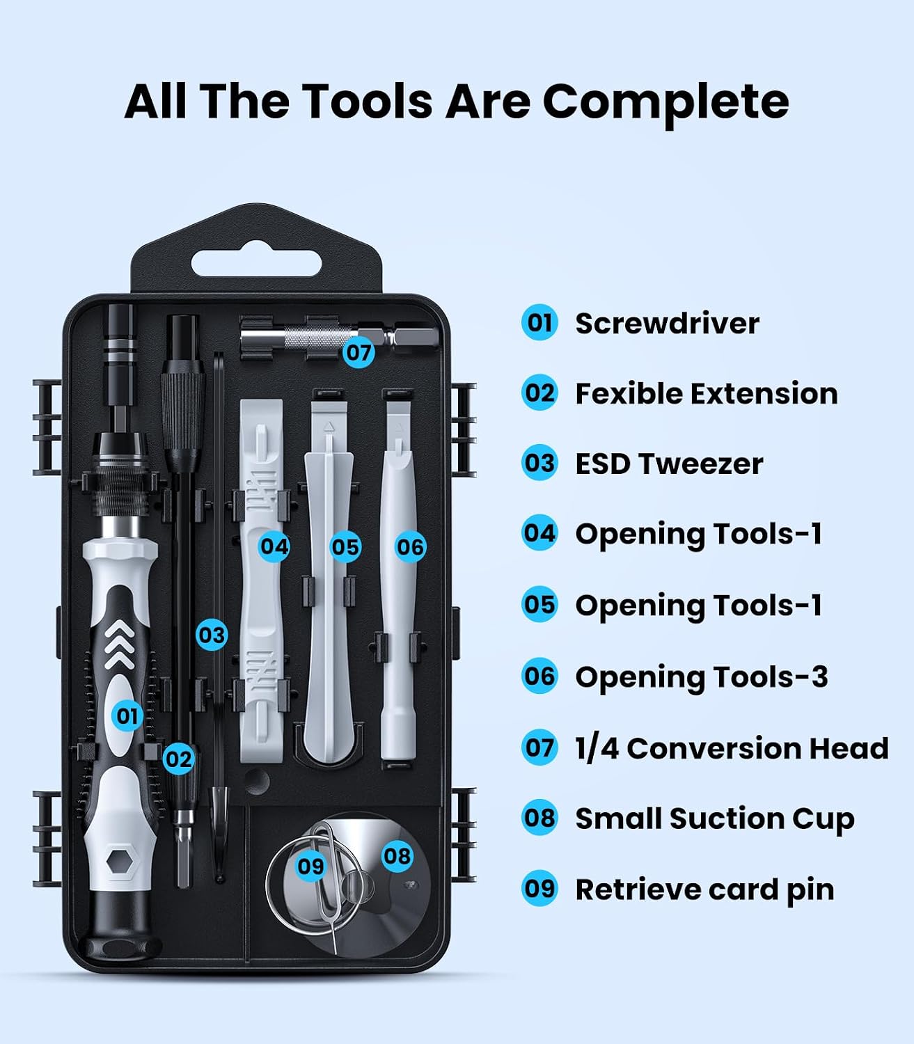 AXTH 115-in-1 Precision Screwdriver Set, [Super Durable] Mini Professional Magnetic Repair Tool Kit, Small Screwdriver for Phone, Computer, Watch, Laptop, Macbook, Eyeglass, Electronic