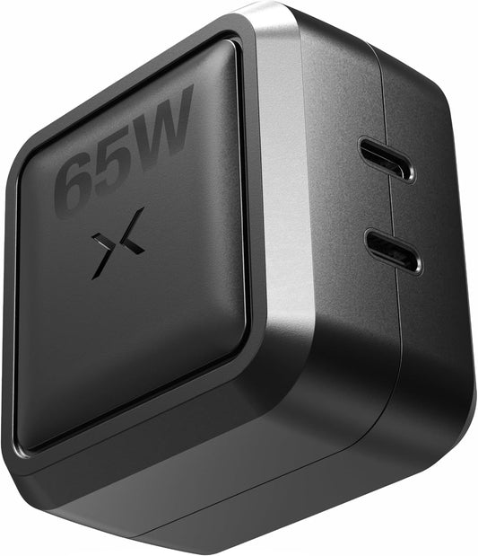 NOCO XGrid X65 65W USB-C GaN Wall Charger Block with Power Delivery | Dual USB-C Port, PD 3.0, QC 4.0+ & PPS Fast Charging, Foldable Compact Design, Charges All USB-C Devices, UL Certified