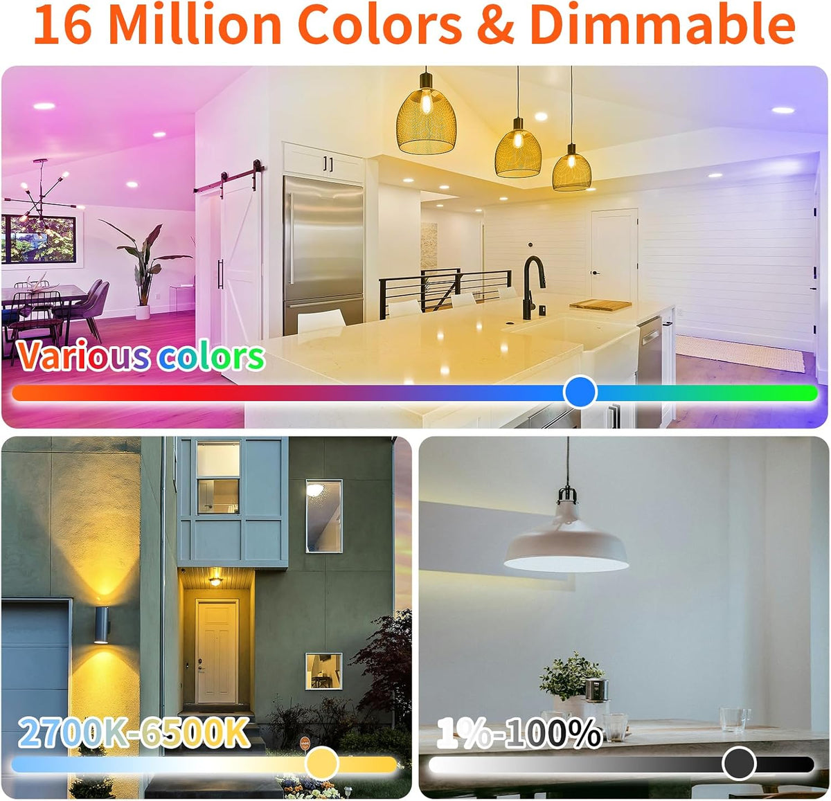 GU24 Bluetooth Led Light Bulb 2 Prong 12W 1200LM 4Pack