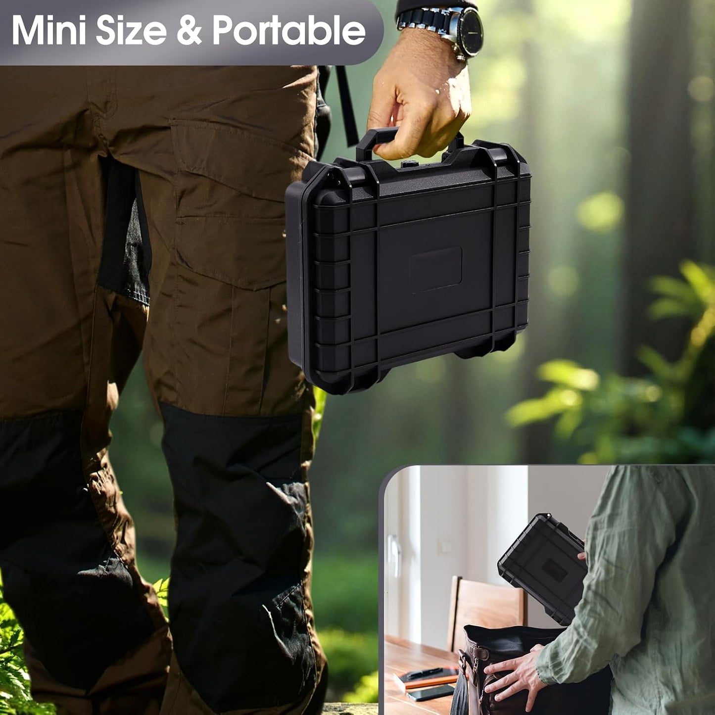 Hard Case for WOLFBOX MF100/MF50 Electric Air Duster | High-Density Protective EVA Liner | Portable Travel Carrying Organizer Storage Bag Holder for Blower Tool Accessories | Black & CASE ONLY