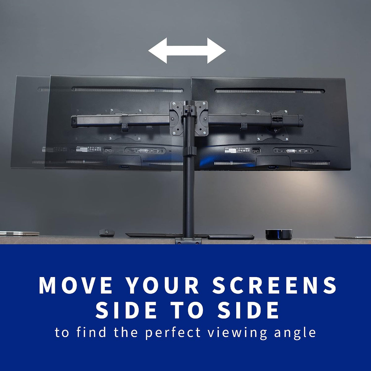 VIVO Black Dual VESA Bracket Adapter, Up to 27 in Screens, MOUNT-VW02A
