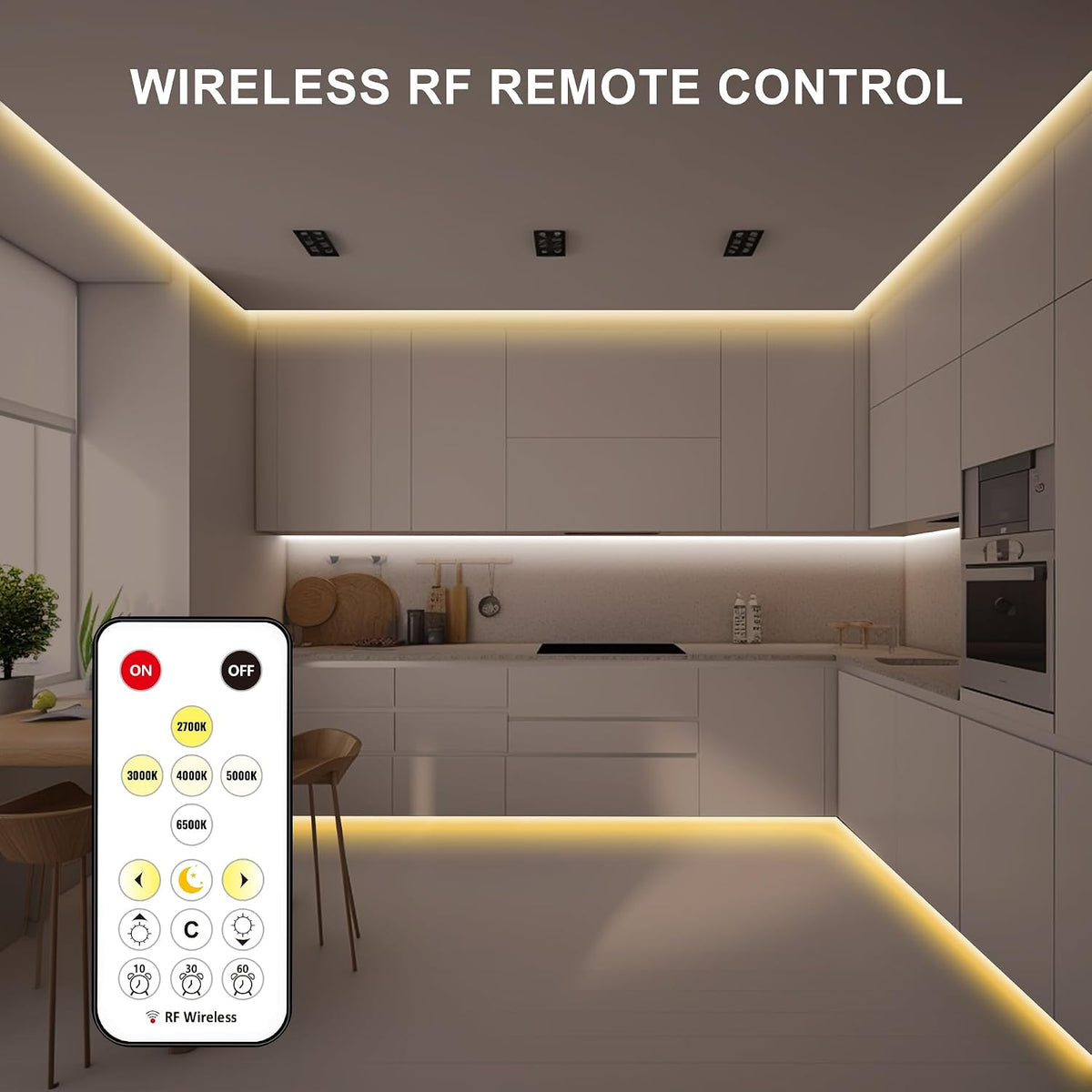 Tatazone Tunable White COB Led Strip Light with RF Remote