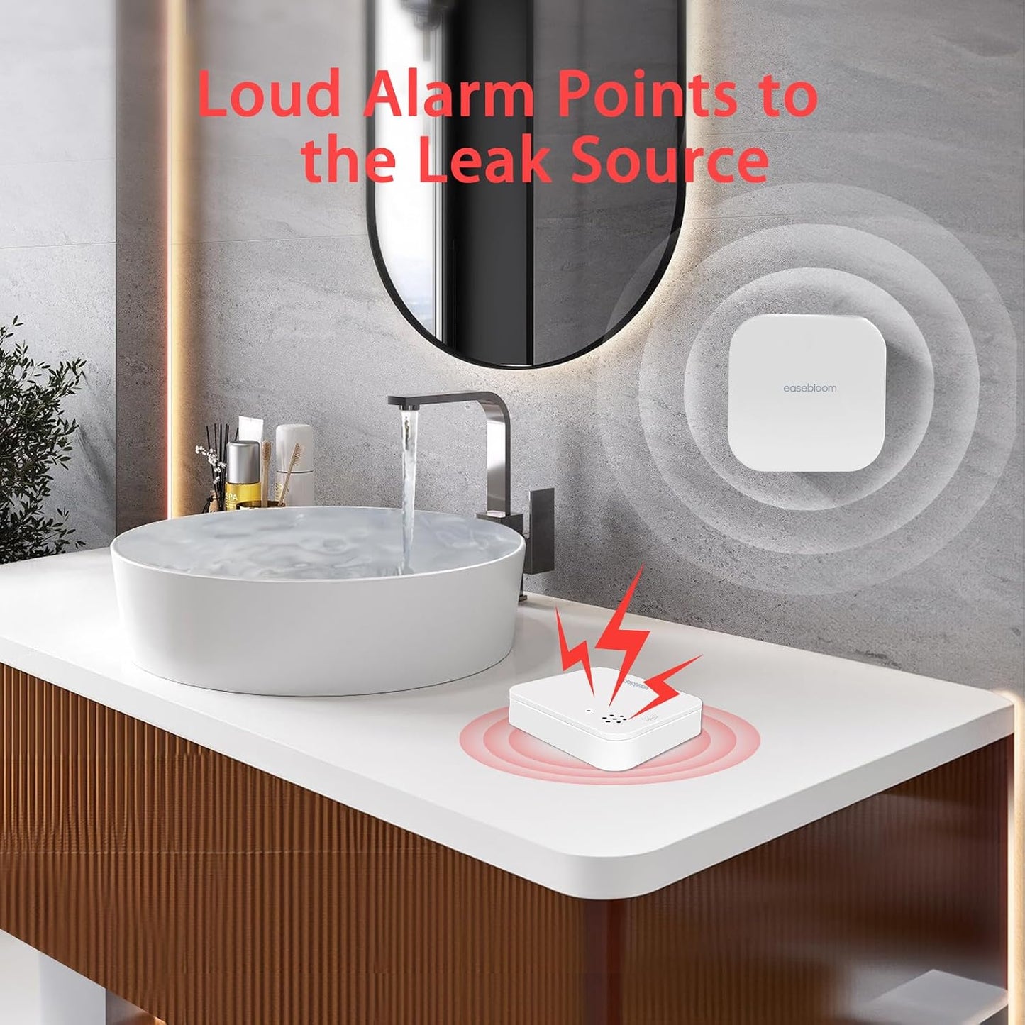 Water Leak Detector for Home 3 Packs | 90dB Siren & Instant App Alerts, Expandable to 128 Sensors, For Basement/Kitchen/Bathroom, Water Sensor Alarm Leak Detector
