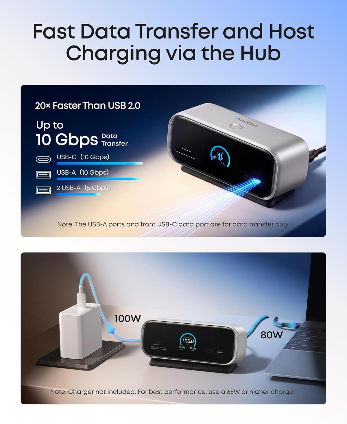Anker Nano 10in1 USB C Hub, Smart Display Hub, Docking Station Dual Monitor