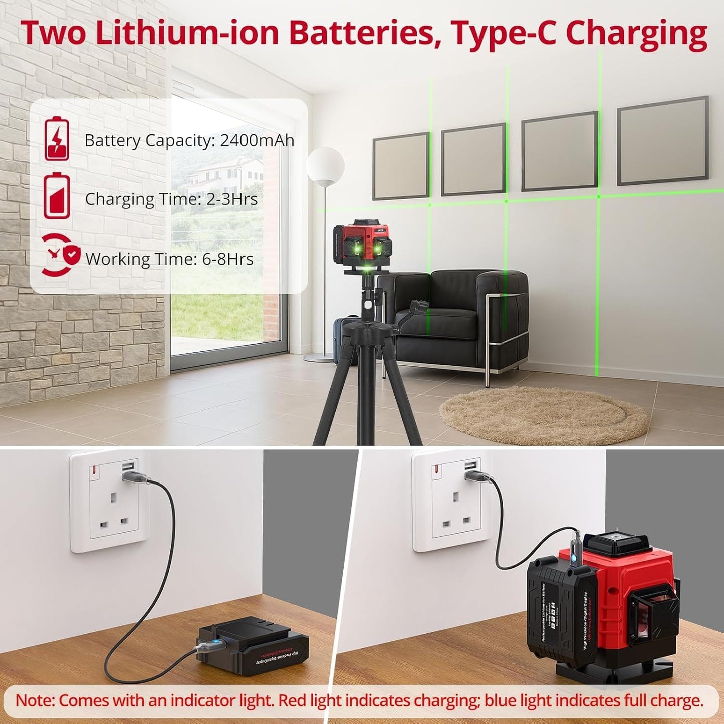 12 Line Laser Level 30M/98Ft Self Leveling Laser Level with Remote Control & Triangle Bracket Green Laser Measuring Tool for Picture Hanging Floor Construction(Class 2 Laser, <1mW Power Output)