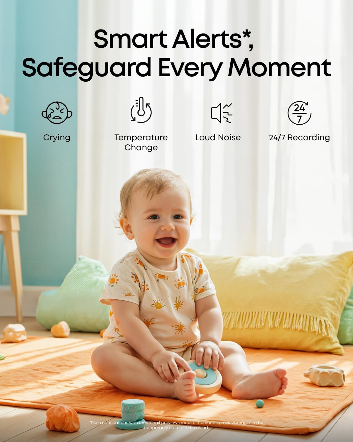 eufy Baby Monitor C10, 2K Camera, 4.5" 480p Display, No Wi-Fi