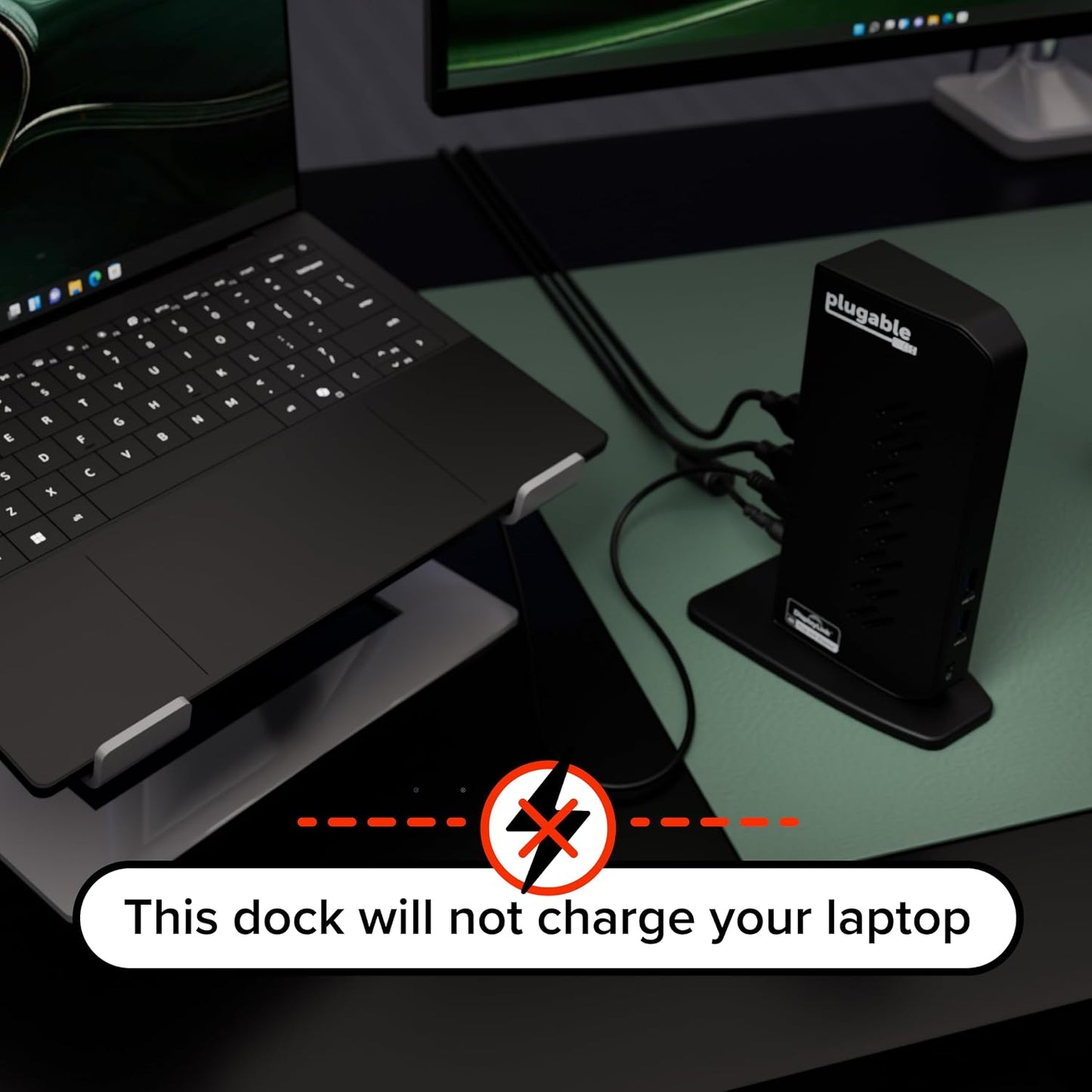Plugable Dual DisplayPort & HDMI Docking Station - USB 3.0 & USB-C Laptop Dock for Dual Monitors, DisplayLink, Mac (Driver Required), ChromeOS & Windows, Gigabit Ethernet and Audio (UD-6950Z)