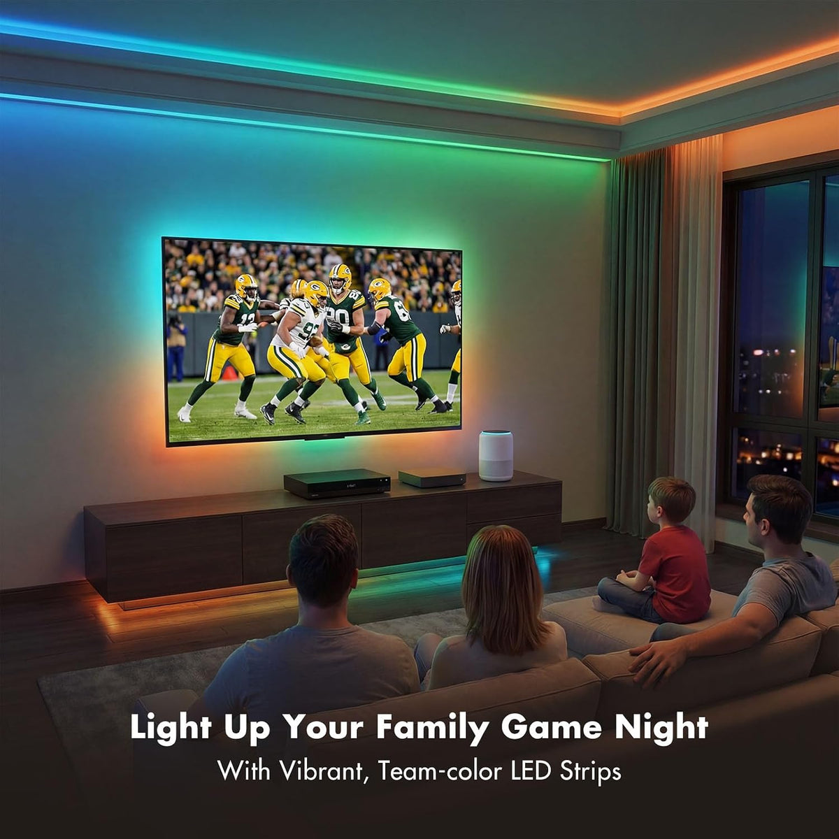 Led Lights for Bedroom 100FT Smart IC+RGB Strip Lights | Music Sync Color Changing, 24Key Remote+App Control Light Strip for BedHead,Underbed,Ceiling,Background Wall(2x50FT)
