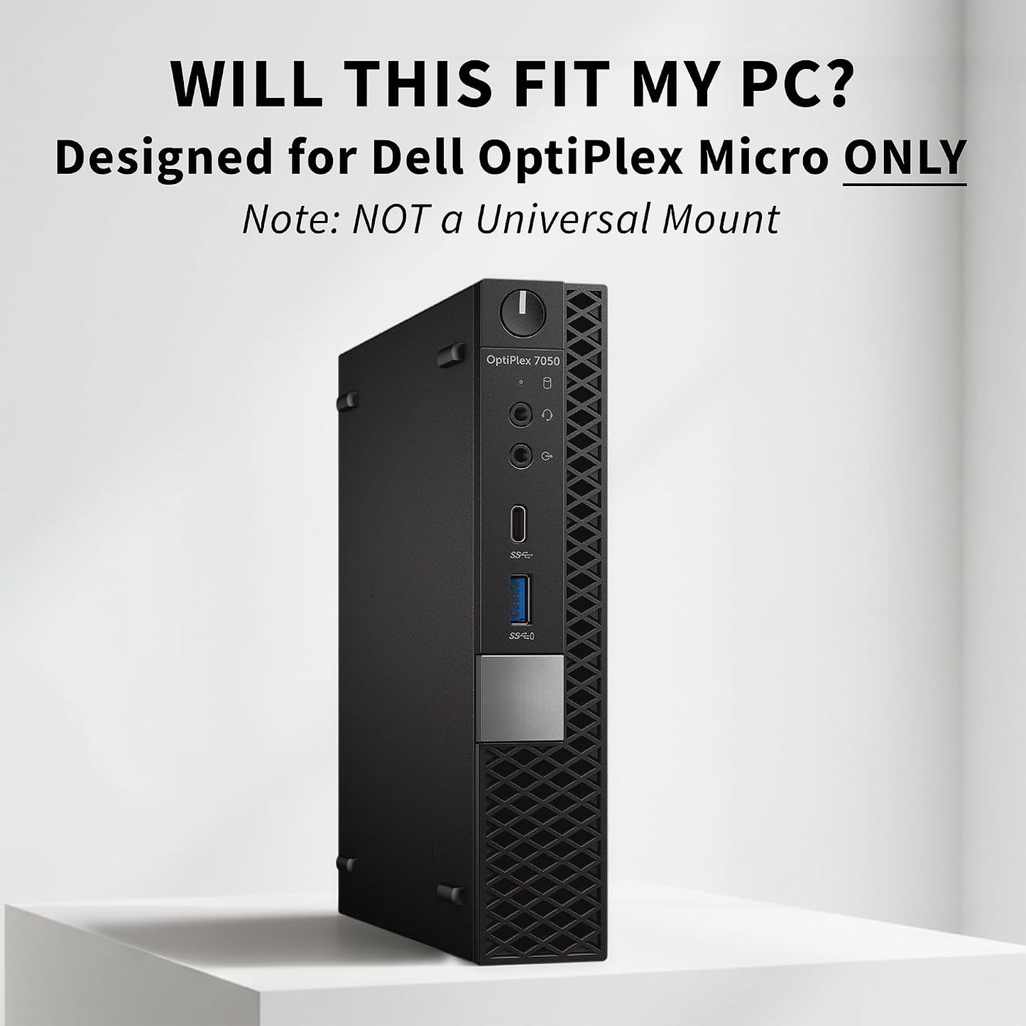 VIVO Behind Monitor Mini PC VESA Mount Designed for Dell OptiPlex Micro CPU, Monitor Arm Computer Holder, Concealed Behind Screen, Desk and Wall Mounting Options, Black, Mount-DLMM2