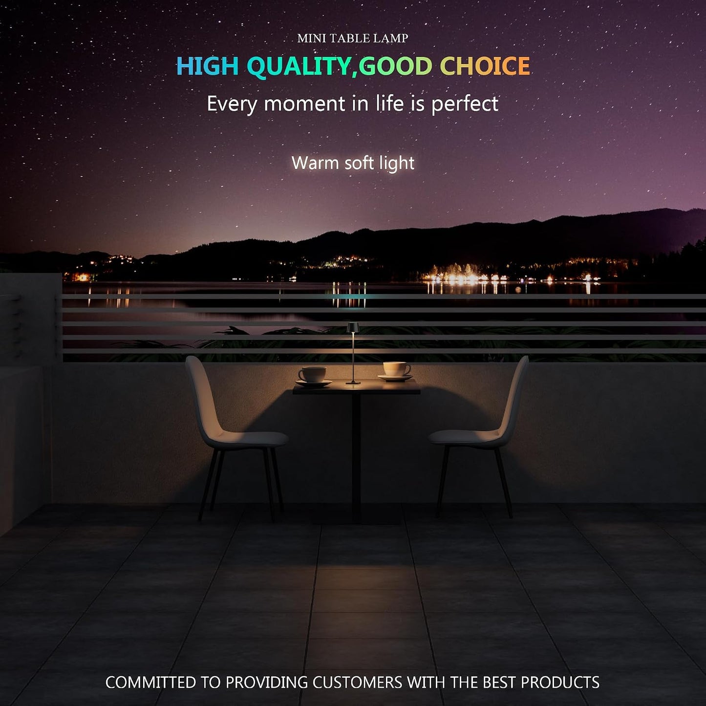 Timjorman Compact Cordless Table Lamp, Rechargeable LED Night Light, Dual Light Source (RGB Top & Warm Bottom), Touch Control & Timer, Metal Lamp for Bedroom & Kids Room (Black 1pack)