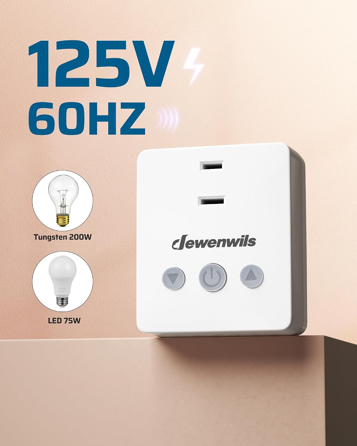 DEWENWILS Wireless Dimmer Plug for Indoor Home Lighting, Remote Control