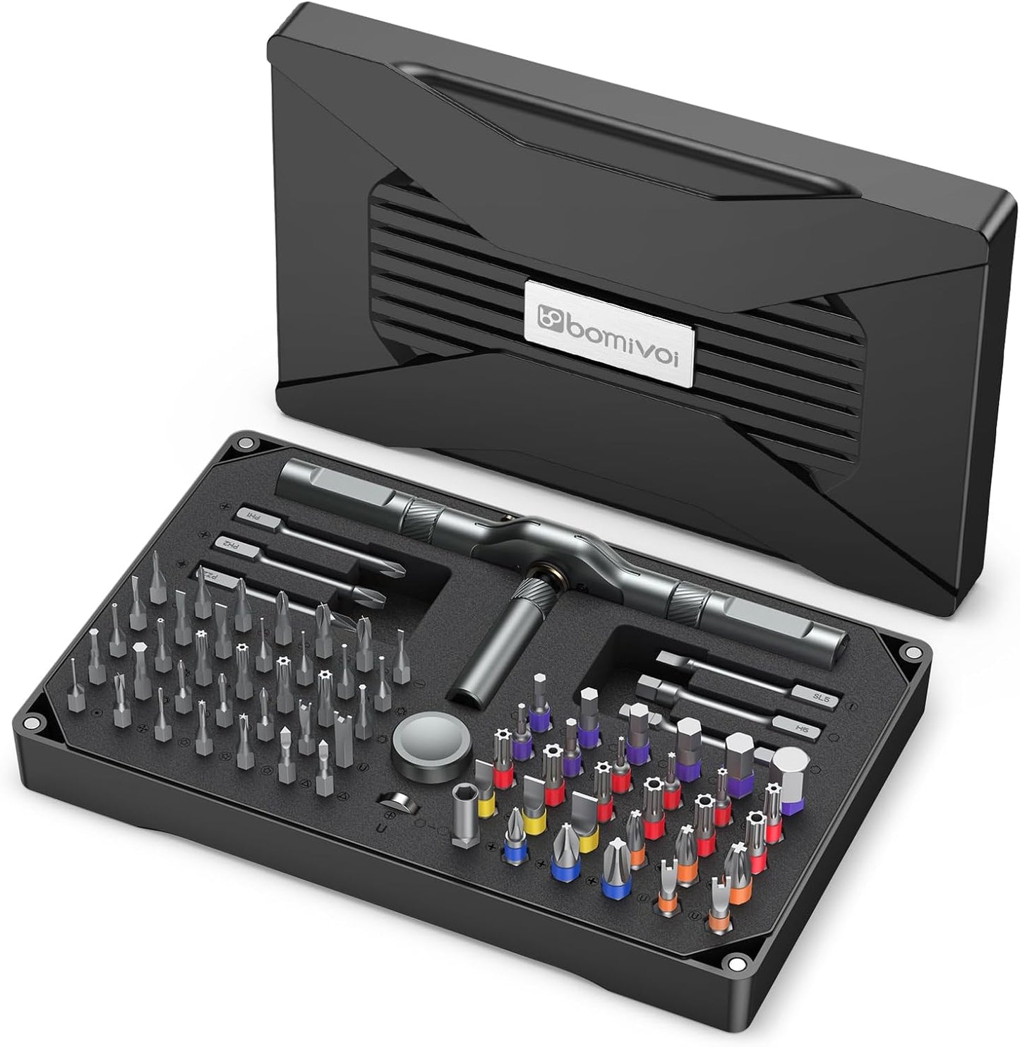74 in 1 Magnetic Screwdriver Set, Multi Bit Ratchet Screwdriver Set with Detachable Handle, Repair Tool Kit for Furniture, Precision Electrical Appliance, Bicycle, Ring Doorbell, DIY, Watch