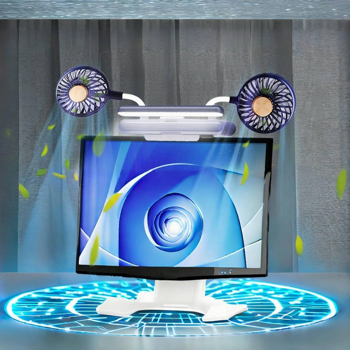 USB Monitor Clip on Fan Deepsea Blue