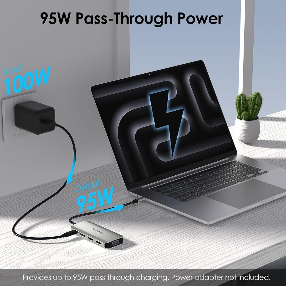 WAVLINK Laptop Docking Station, Quad Monitors, Dual HDMI, DisplayPort, VGA