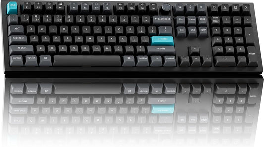 Keychron Q6 Ultra 8K Polling Rate Aluminum Wireless Mechanical Keyboard, 2.4 GHz/Bluetooth/Wired Full-Size Custom RGB, Hot-Swappable Silk POM Red Switch for Mac Windows Linux - Black