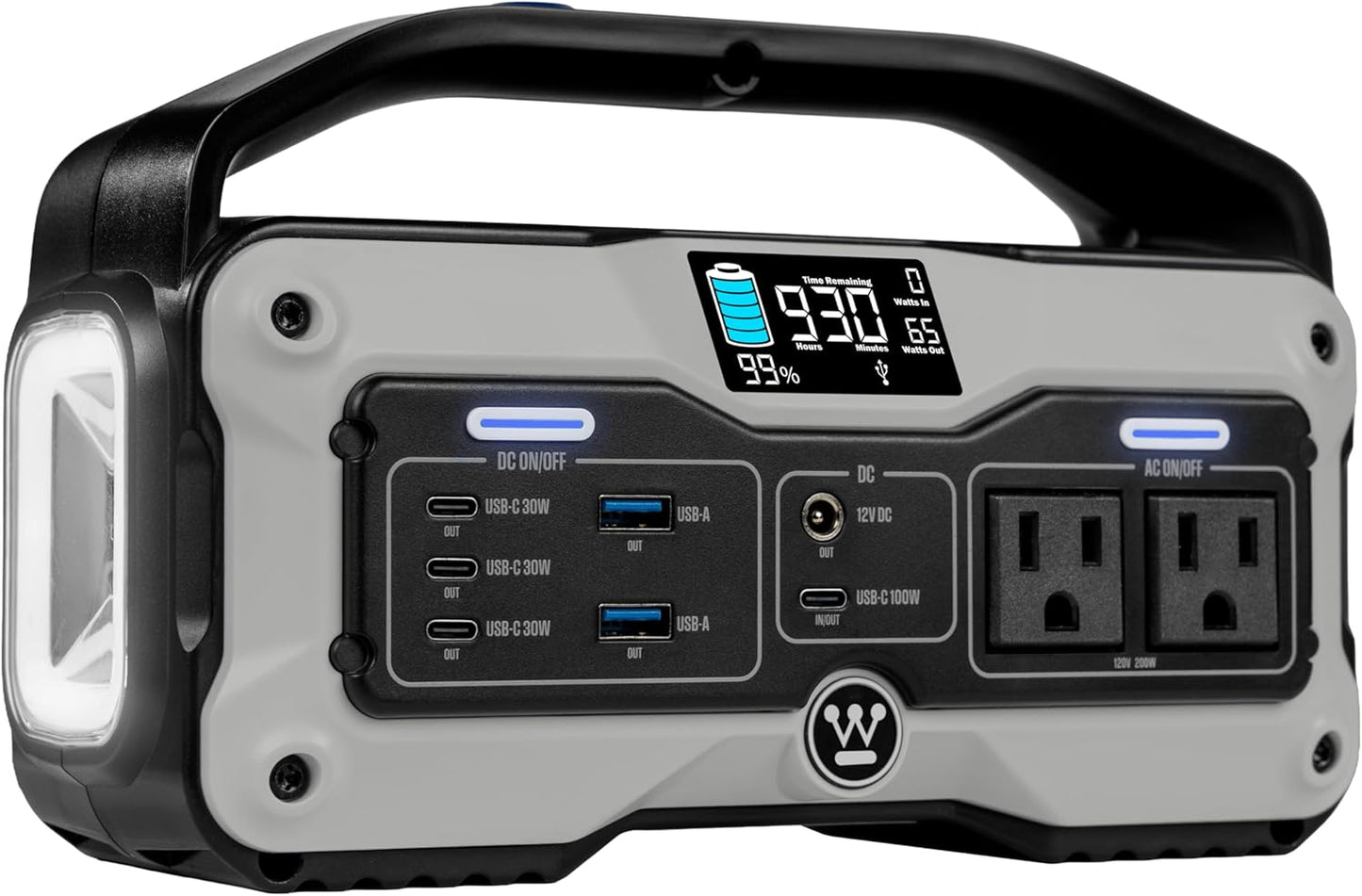 Westinghouse iGen400s 400 Watt, 183Wh Portable Power Station and Solar Generator with LED Display and DC Outlet for Camping, Home, Travel, Indoor/Outdoor Use (Solar Panel Not Included)