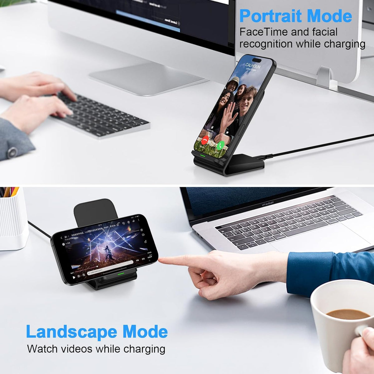 Samsung S25Ultra Wireless Charger Stand Wireless Phone Charger with Adapter