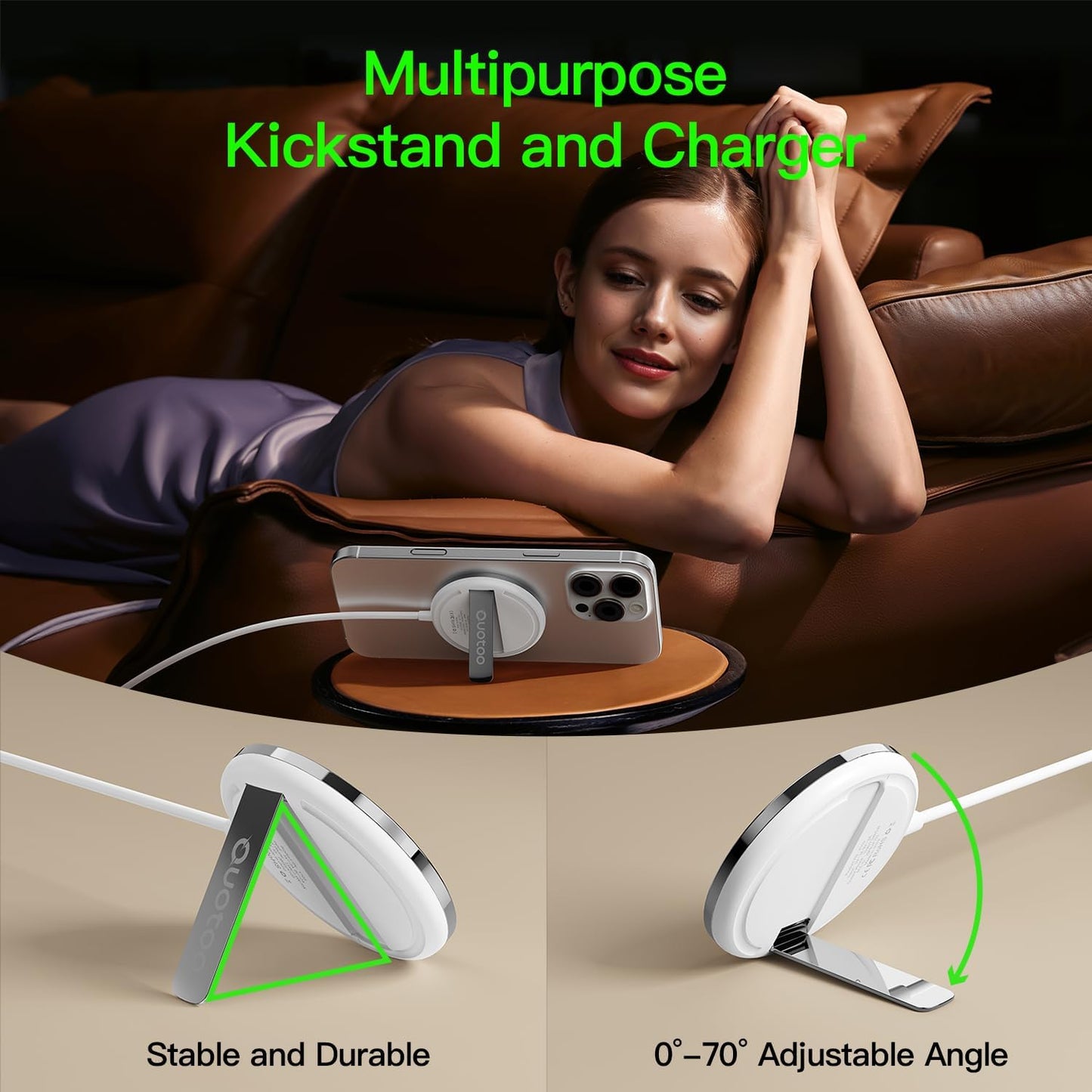 New for 15W MagSafe Charger: Magnetic Wireless Charging Pad for iPhone 17 16 15 14 13 12 Series AirPods 4-2 Pro, Strong Magnet, with PD20W Charging Block, Ultra-Thin Portable(2Pack 5FT)