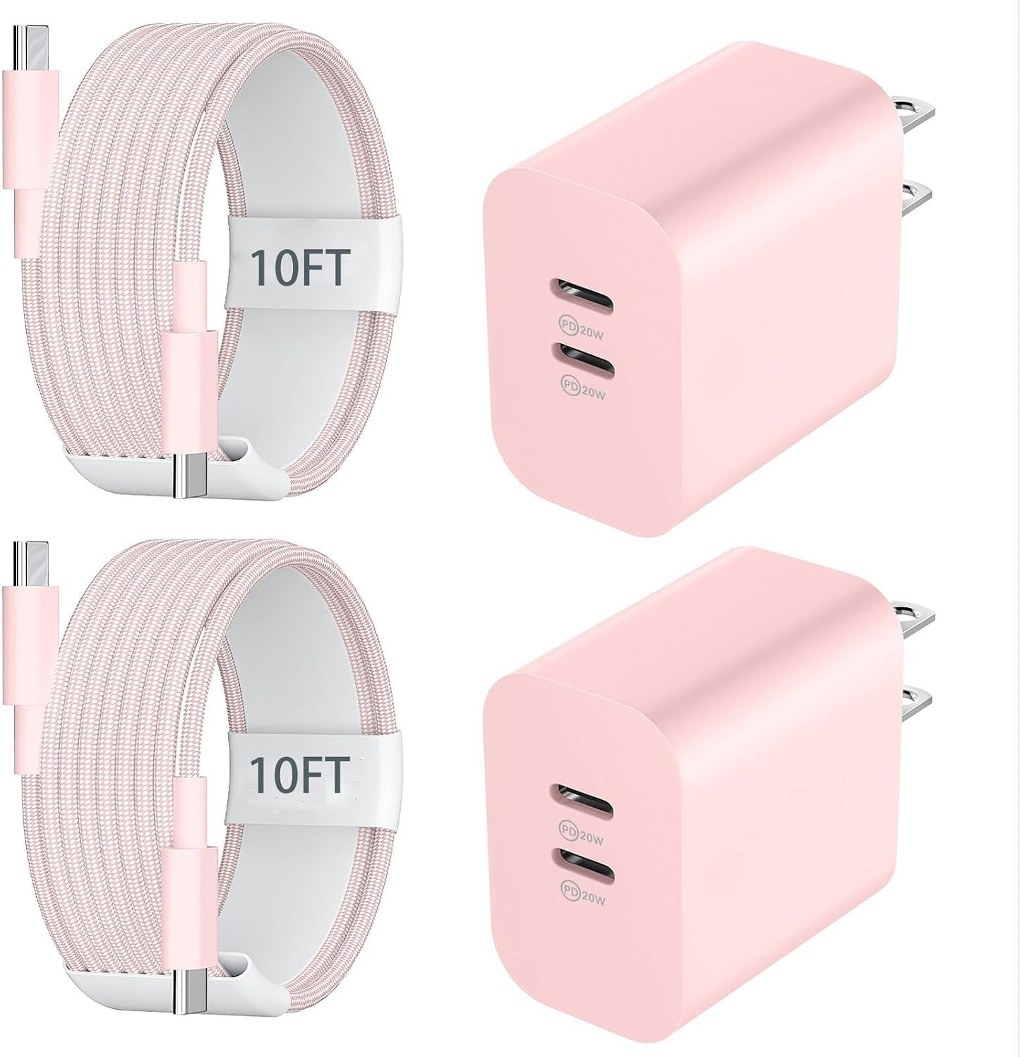 iPhone 17 16 15 Charger Fast Charging Cord 10FT Long USB C Charging Cable with 20W Type C Charger Block for iPhone 17 Pro Max/17 Pro/17/Air, 16 15 Pro Max/16 15 Pro/16 15,iPad Pro/Air, Android Phone