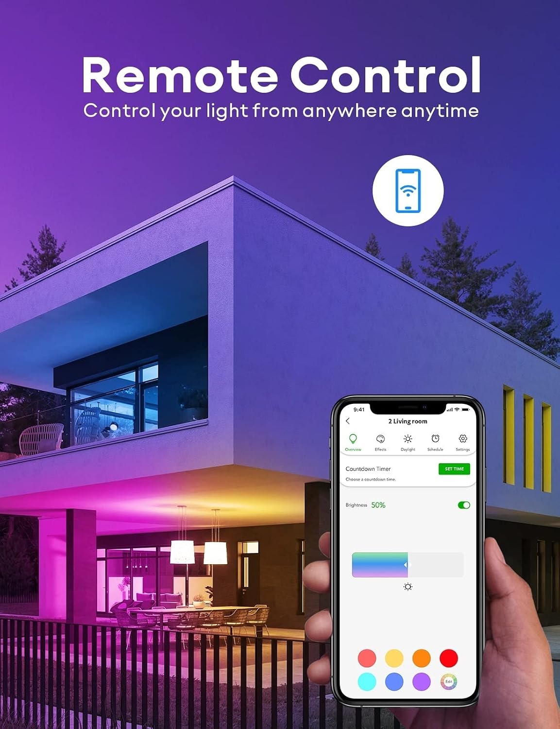VOCOlinc Smart Light Bulbs, BR30 Flood WiFi LED Bulb, RGBW Color Changing Light Bulb Works with Alexa, Apple Homekit and Google Home, 2200K-7000K Dimmable, 800 Lumens 9.5W (60W Equivalent) E26, 2 Pack