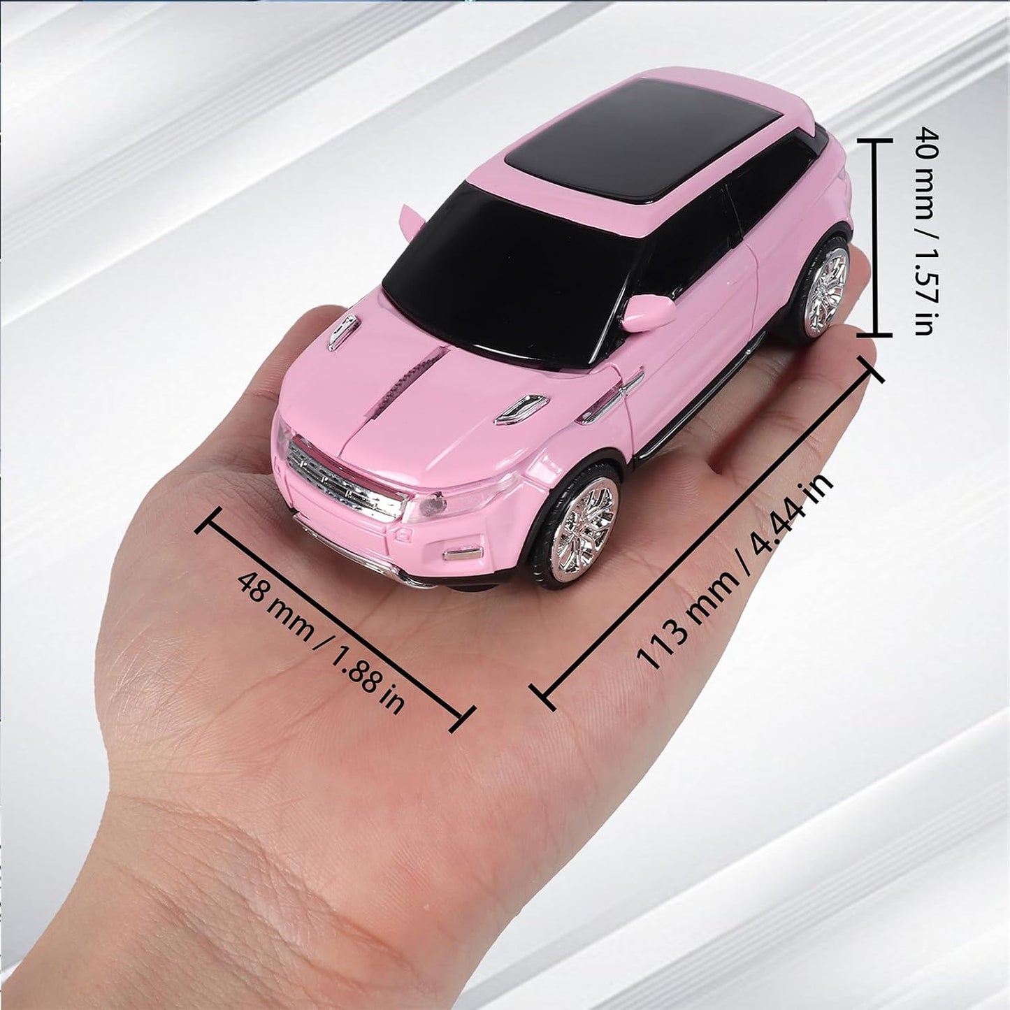 elec Space Wireless Mouse Car Computer Mouse for PC Laptop (Milk Tea Pink)