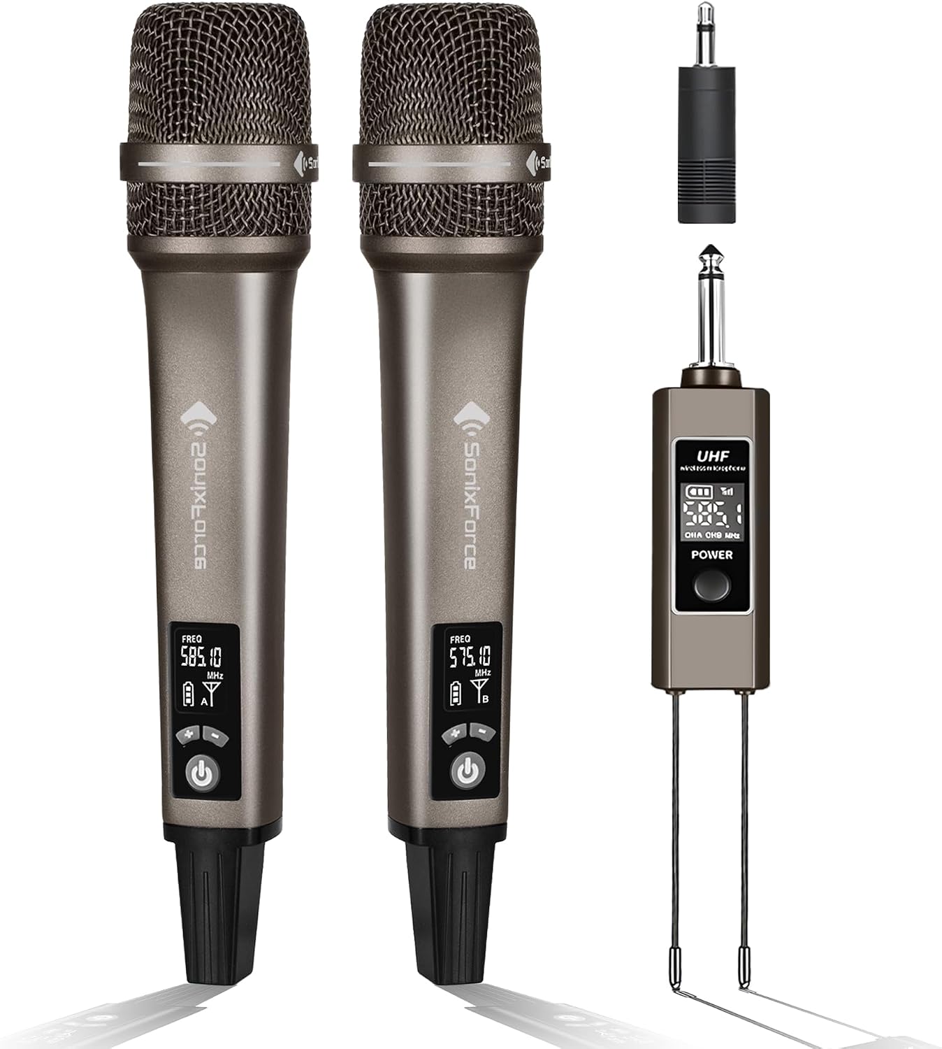 Wireless Microphone for Singing, Professional Vocal Microphone | UHF Wireless System, Plug-and-play, 260ft, Pickup Pattern, Long Battery, All-metal Build, Karaoke Microphone for Speaker