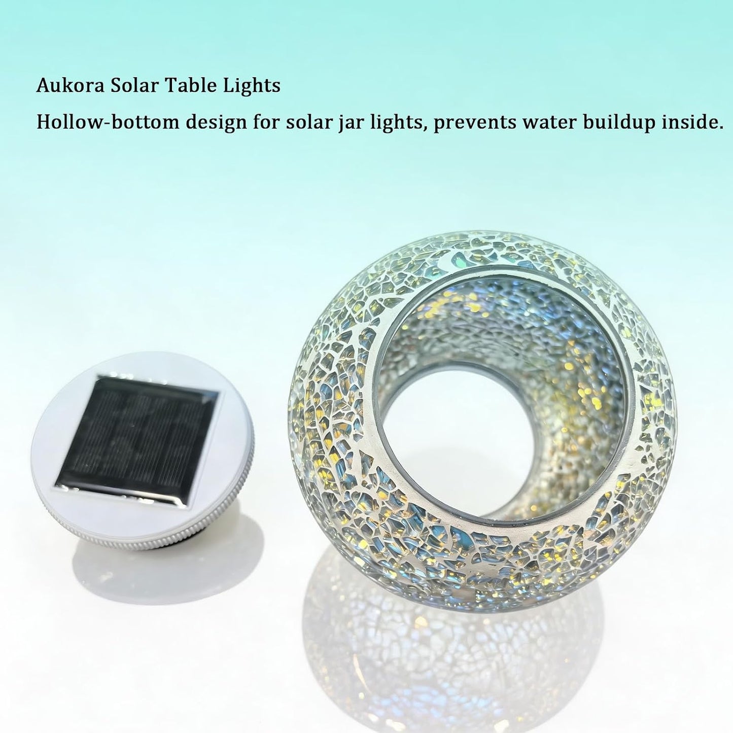 Solar Table Lights Outdoor,Color Changing Crack Glass Ball Lantern | 3 Modes Waterproof LED Table Lamp Night Light, Indoor Outdoor Decor for Garden Patio Bar Party Yard Room, Gifts for Women