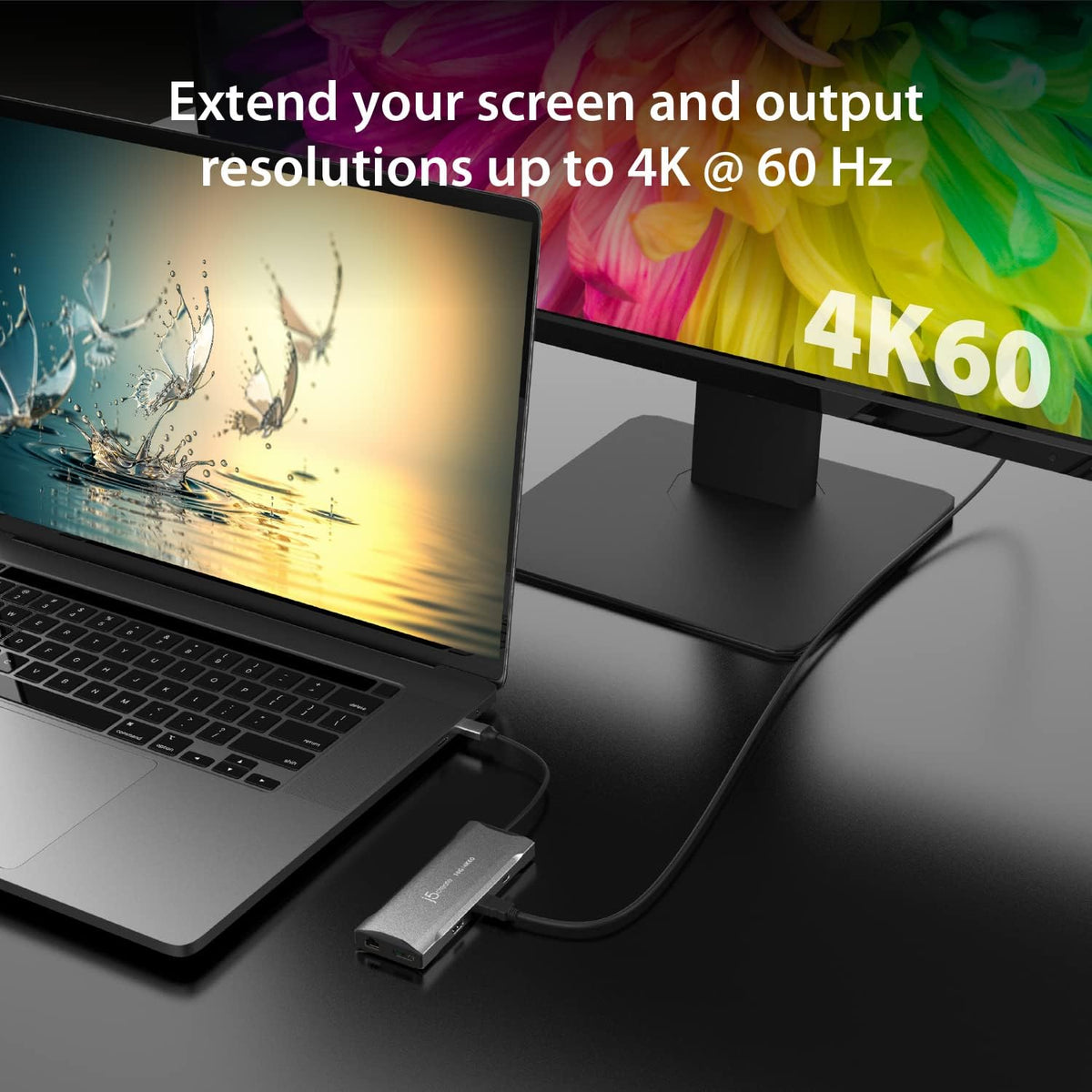 j5create USB C 4K Triple Display Hub - 4K HDMI x2, 4K DP, 2 USB-A and USB-C