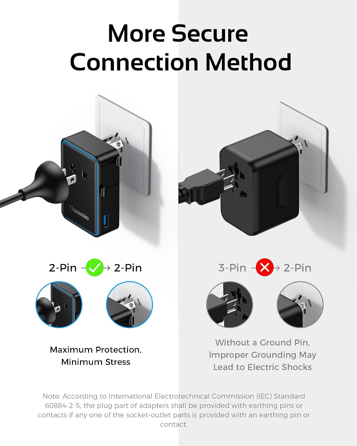 Universal Travel Adapter, 2026 Ultra-Slim 25W PD Fast Charger, 4-Port (1 AC/1 USB-A/2 USB-C) International Power Adapter, Worldwide Plug Adapter for EU/UK/AU/Asia, Travel Essentials for 200+ Countries