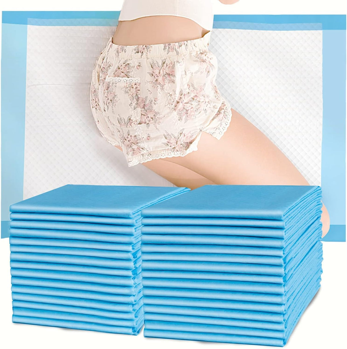SOFYFINE 100 Count Disposable Bed Pads 23"x36",Waterproof Puppy Pee Pad