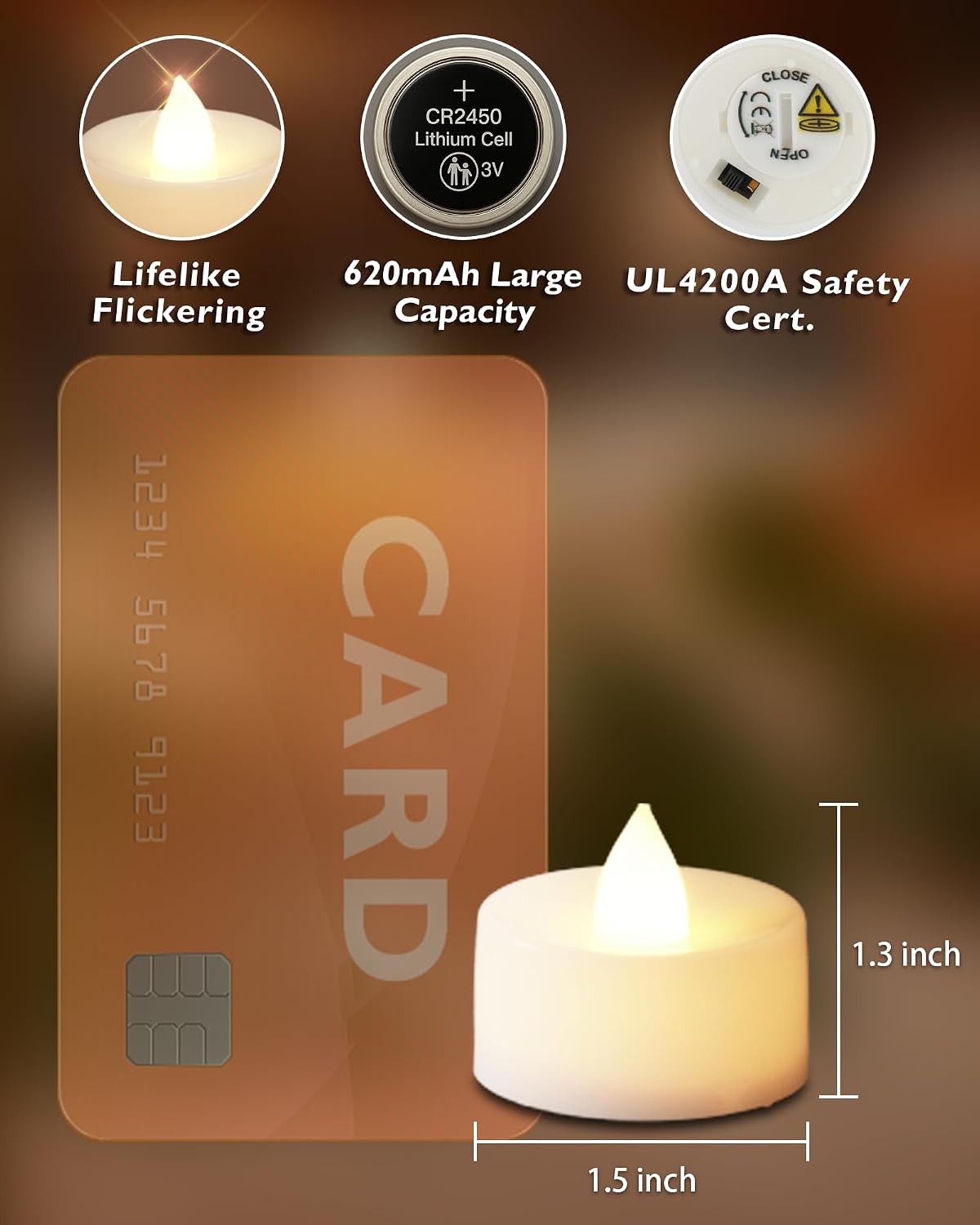 Homemory 12-Pack Remote Flameless LED Battery Tea Light Candles, 400+Hrs | 2/4/6/8H Timer Flickering Tealight Votives for Halloween Pumpkins, Christmas Decor, Weddings and Home Ambiance