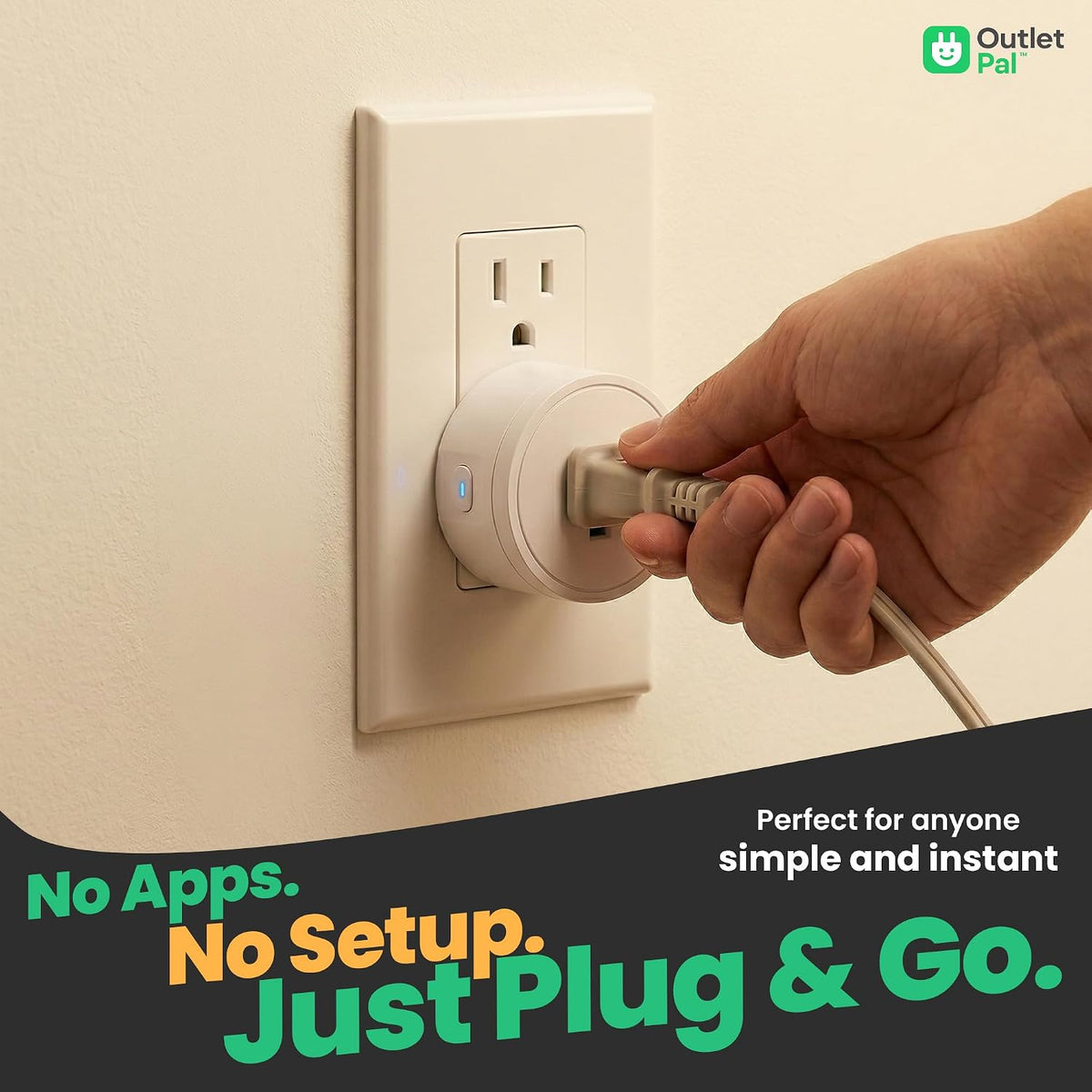 Change Which Outlet Your Wall Switch Controls | No App, No WiFi Required | Synchronized Outlet Plugs | Wirelessly Paired Smart Plugs