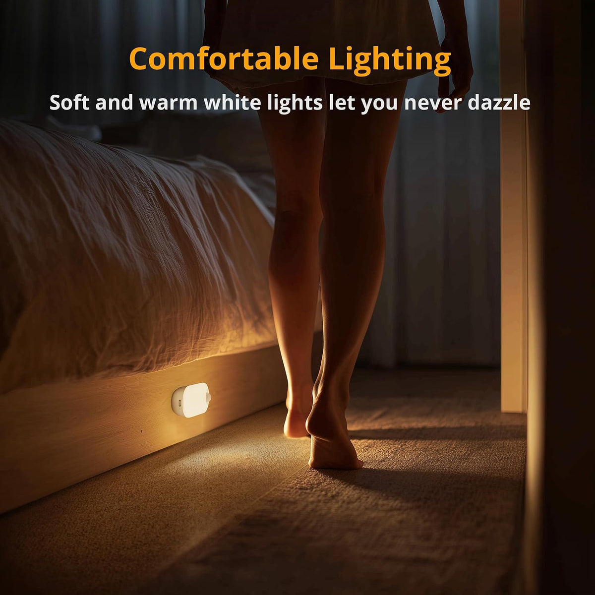 Lyridz Rechargeable Night Light with Motion Sensor, 3-Pack