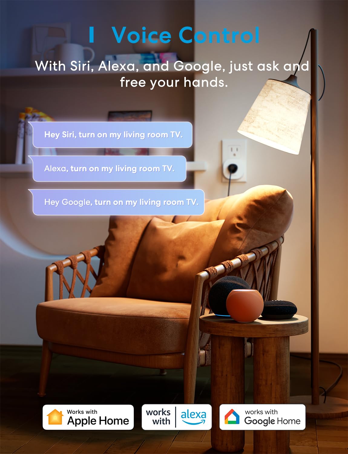 meross Matter Smart Plug Mini, Compact Size,100% Privacy Wi-Fi Smart Outlet | FFS Easy Setup, App & Voice Control Supports Apple Home, Alexa, Google Home with Schedule & Timer, 2.4G Wi-Fi Only (4 Pack)