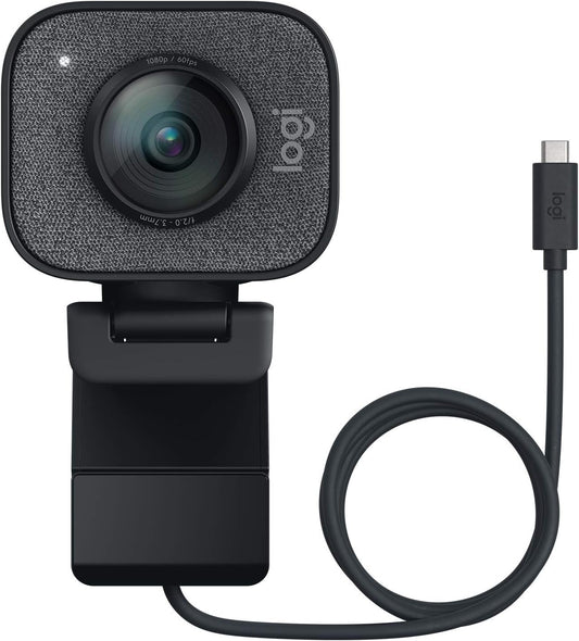 Logitech 2022 StreamCam 1080P HD 60fps Streaming Webcam Full HD Camera with USB-C & Integrated Microphone for Live Streaming and Content Creation - Graphite - 960-001280 (Renewed)
