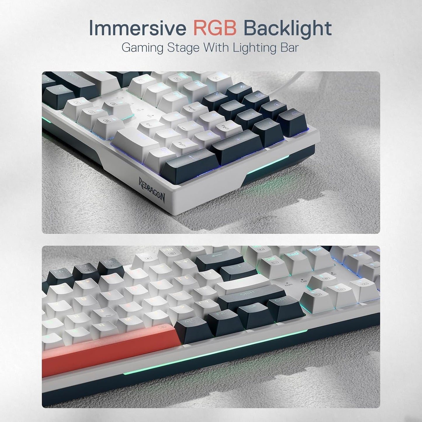 Redragon K668 108-Key Hot-Swap Wired RGB Gaming Keyboard, Extra 4 Hotkeys | Dedicated Shortcut Keys for Mute, Calc & Desktop, Cushioned Noise Dampening for Creamy Thocky Sound, Swap-Ready, PRO Software