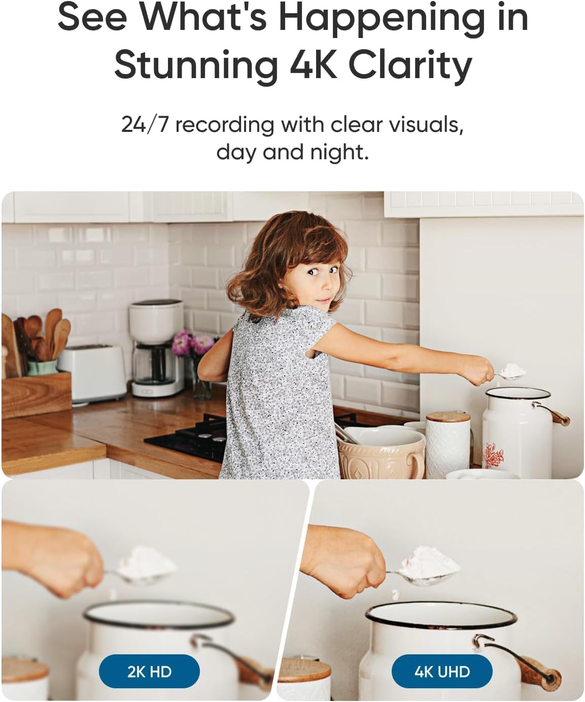 eufy Security 4K Indoor Camera E30, No Subscription, Work as Pet Camera | Nanny/Baby Monitor, Pan&Tilt, AI Tracking, AI Detection, 24/7 Recording, Color Night Vision, Two-Way Audio,Works with HomeKit