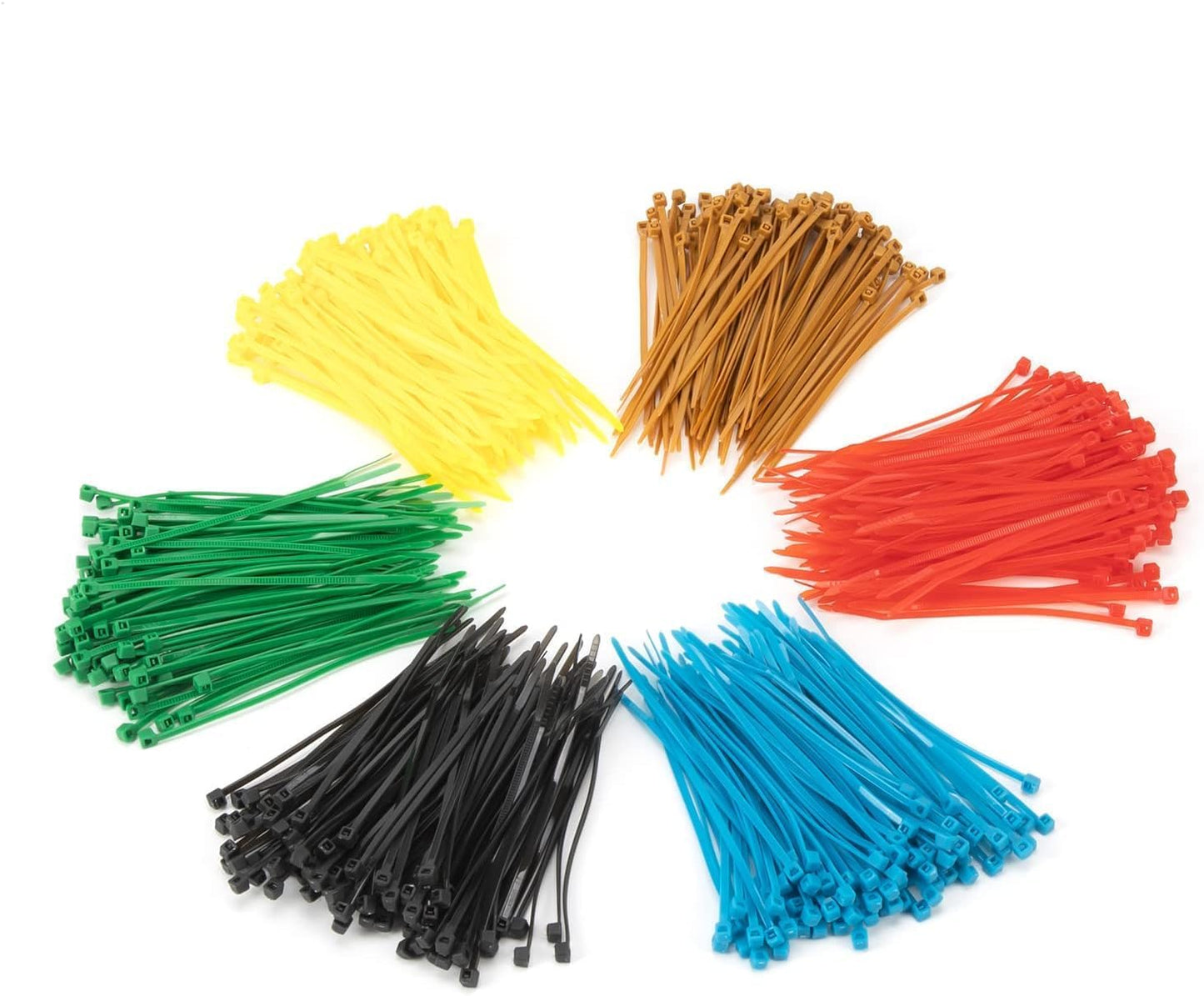 XINGO 1400 PCS Colored Zip Ties 8 Inch, Multicolor Zip Ties, Mix Packed 14 Color Plastic Wire Ties Assortment for Home Office Garden Garage and Workshop