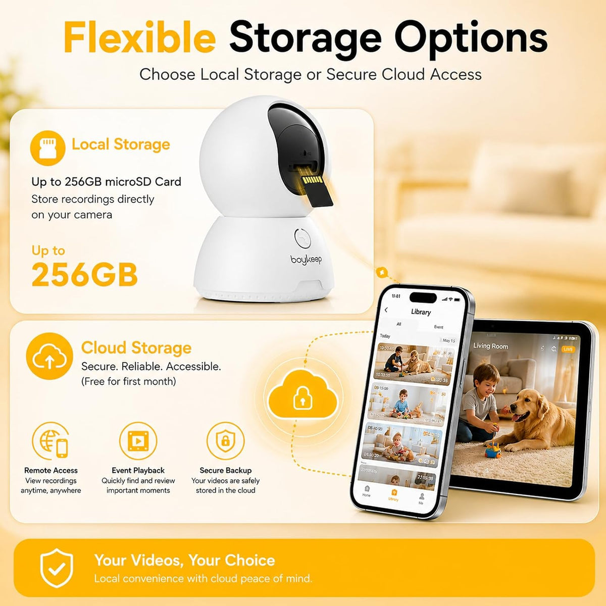 4K Indoor Cameras for Home Security, Pet Camera with Phone App, Indoor Security Camera with AI Human & Pet Detection, 360° Pan Tilt, Auto Tracking, Night Vision, Two-Way Audio, Compatible with Alexa