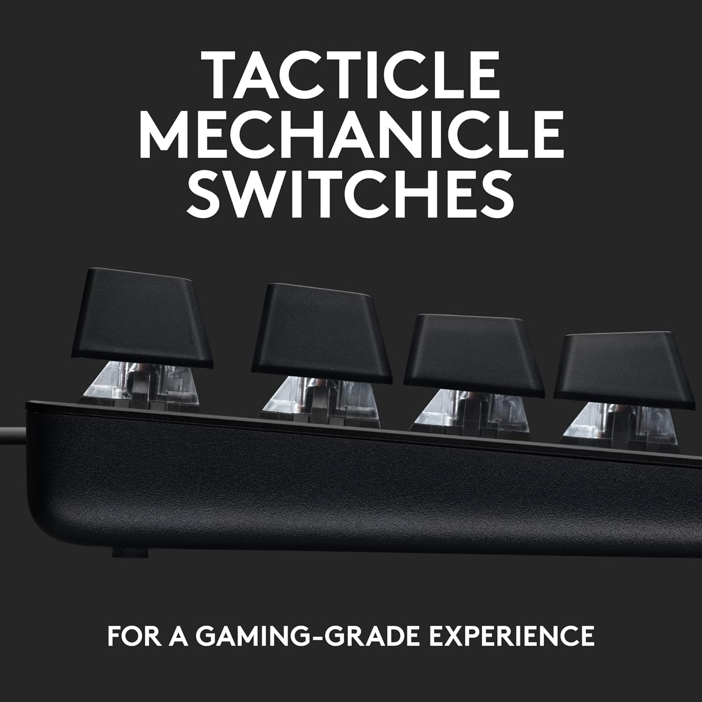 Logitech G413 SE Full-Size Mechanical Gaming Keyboard - Black | Backlit, anti-ghosting, compatible with Windows and macOS, aluminum material
