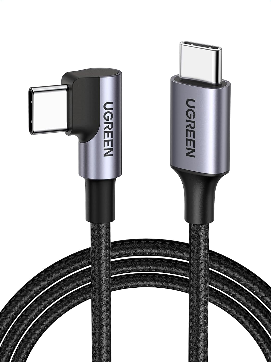 UGREEN 60W Right Angle USB C Cable, Fast Charging Cable, 10ft