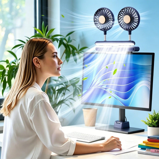 USB Monitor Clip on Fan Deepsea Blue